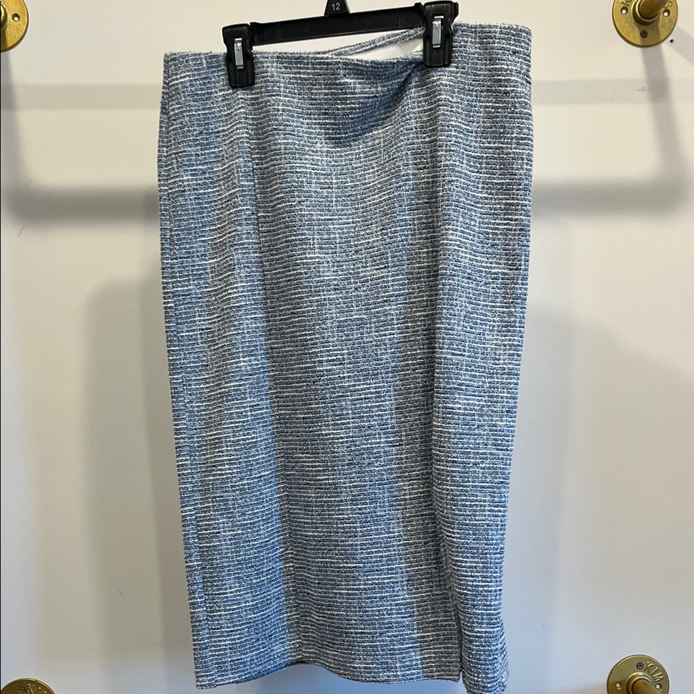 Cato Textured Gray Pencil Skirt